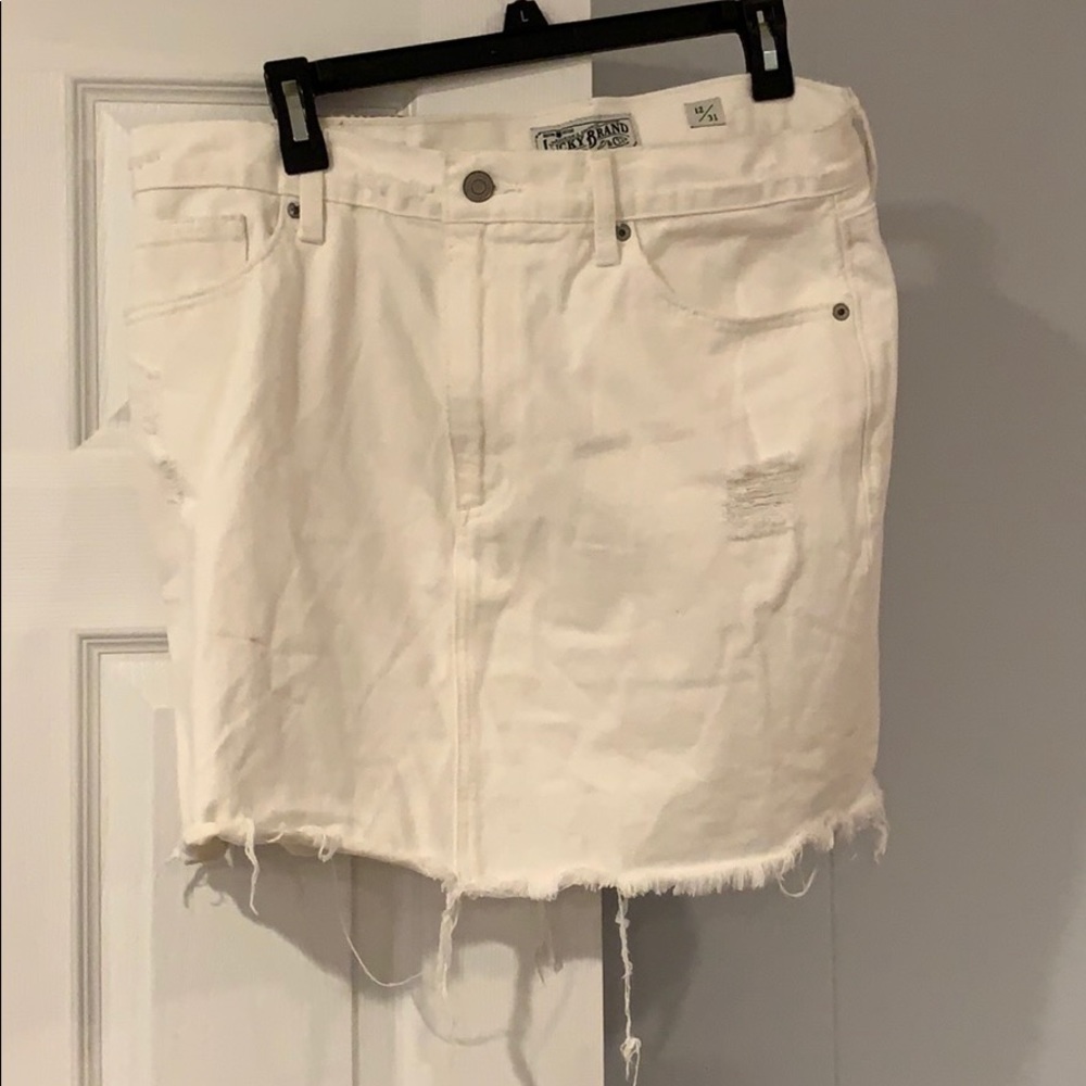 Lucky brand White denim skirt